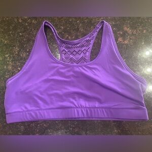ZYIA bomber Purple Racerback Sports Bra